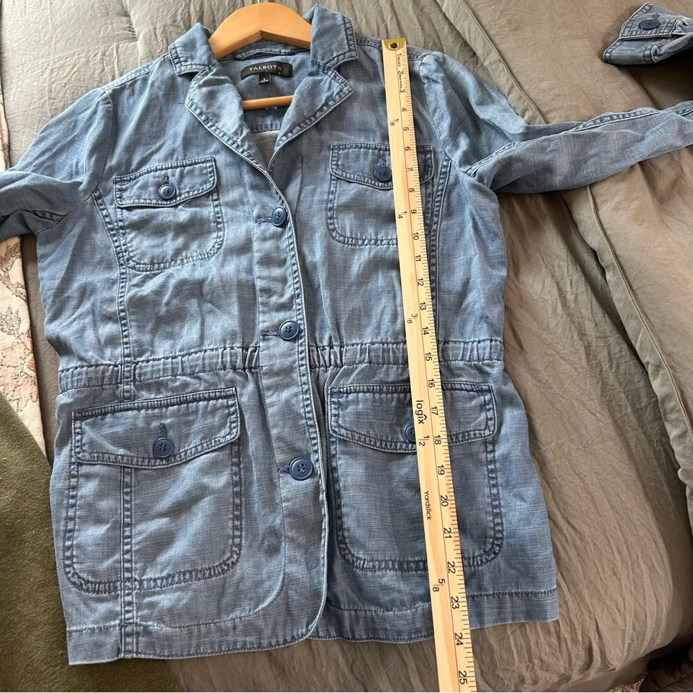 Talbots Cotton Casual Jacket Tencel Blend. Size Small.